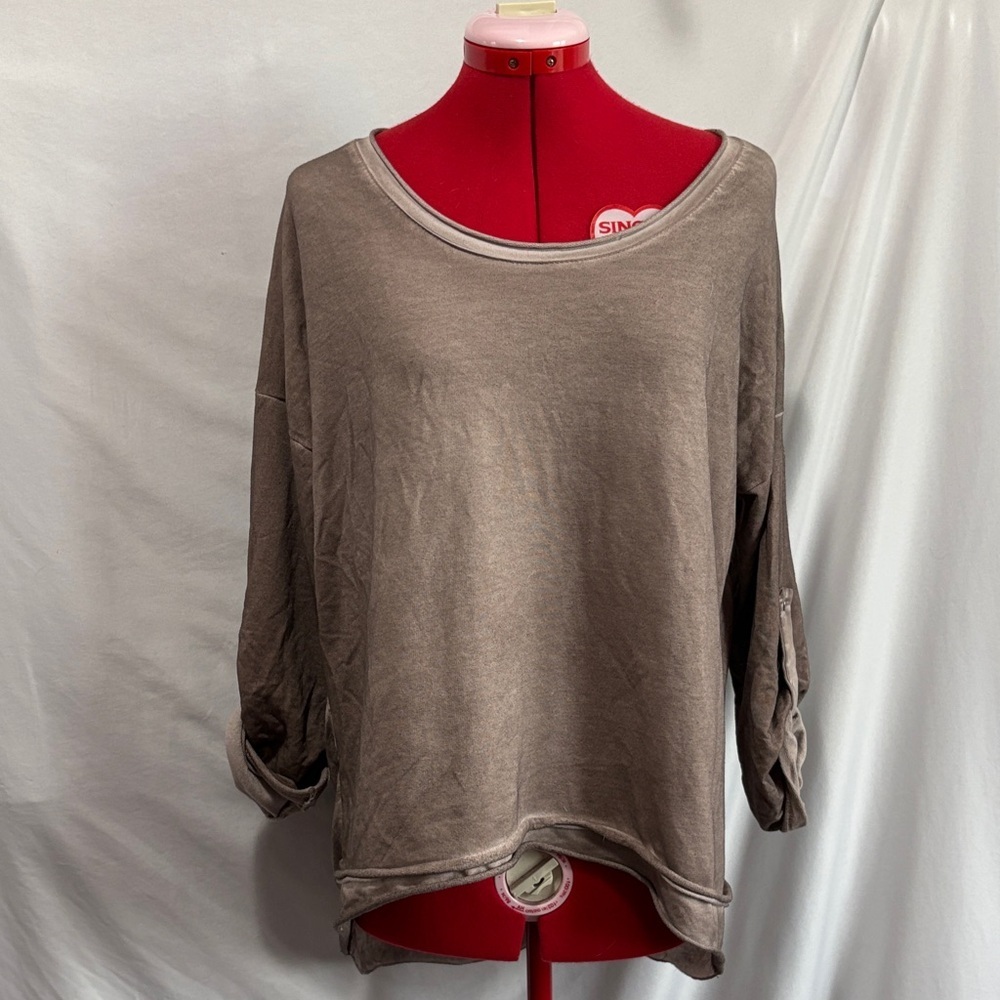 Brown Women's Sweatshirt Elegant SM86